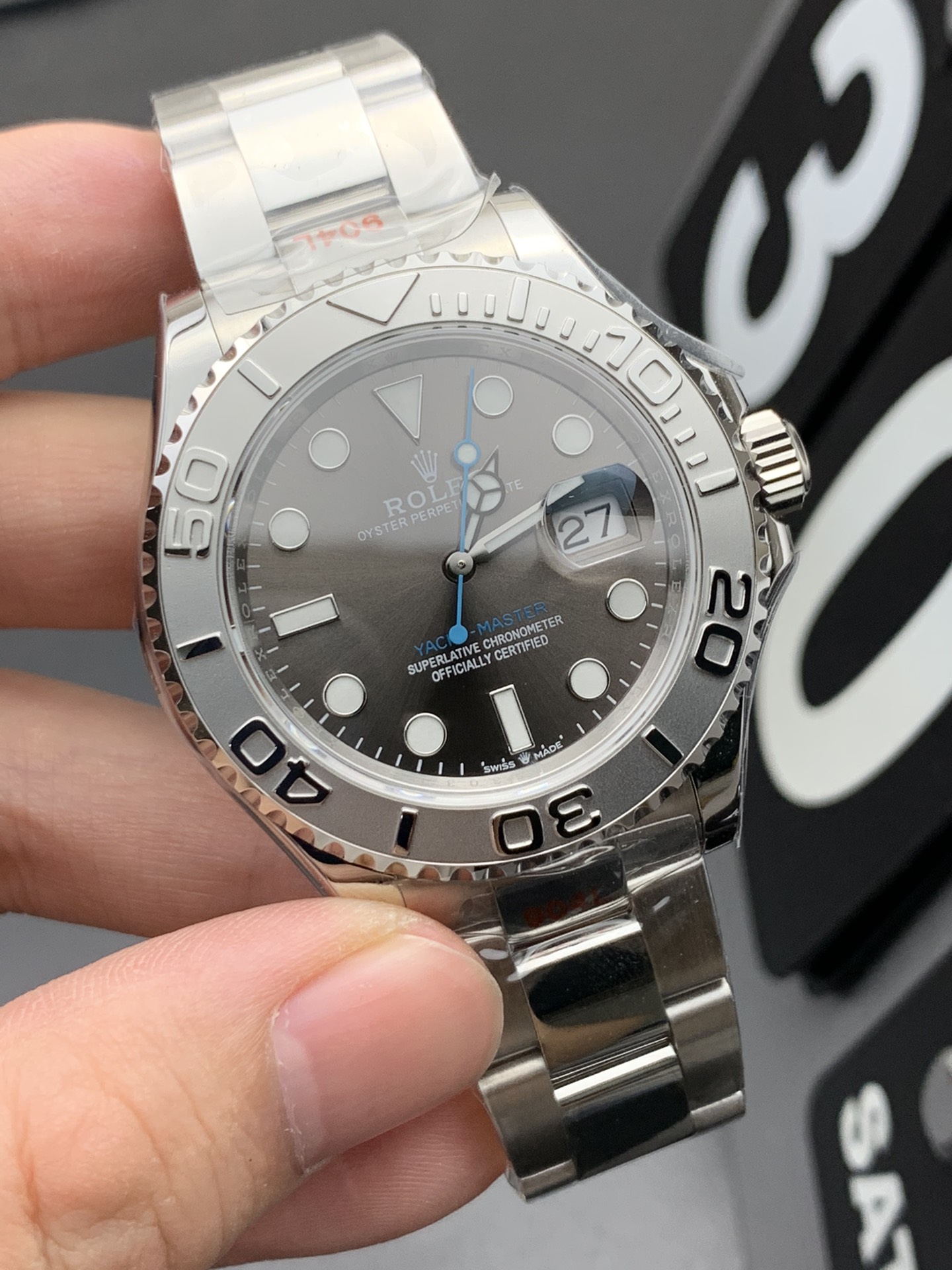 超A仿劳力士游艇名仕型灰盘精钢腕表 超A仿劳力士游艇名仕型灰盘精钢腕表