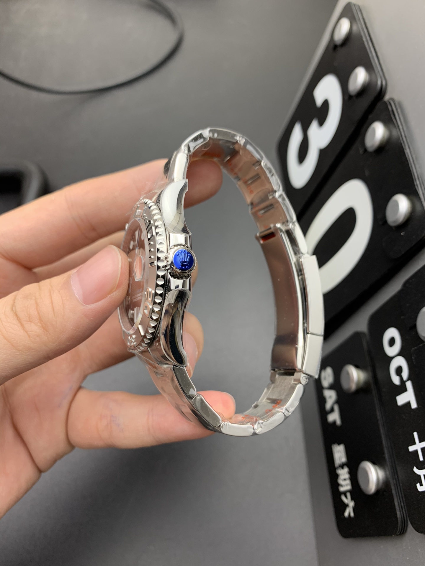 超A仿劳力士游艇名仕型灰盘精钢腕表 超A仿劳力士游艇名仕型灰盘精钢腕表