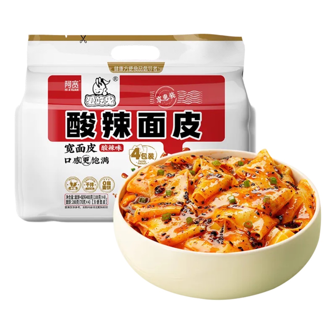阿宽爱吃鬼酸辣味宽面皮量贩装 阿宽爱吃鬼酸辣味宽面皮量贩装